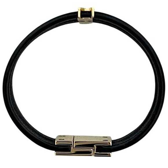 Saint Laurent Bracelet ec-24949 Black YSL Leather SAINT LAURENT PARIS Double-... - Picture 7 of 11